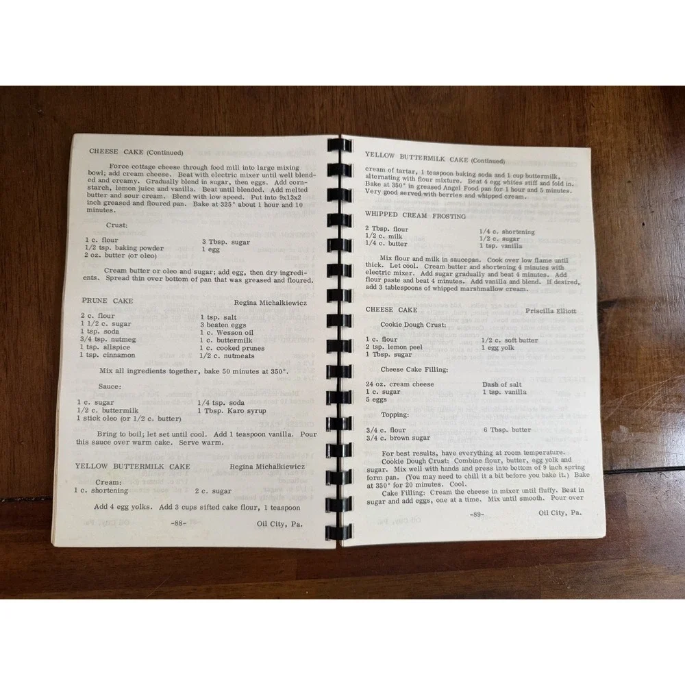 Vtg 1977 Polish Foods Recipes Cookbook - Assumption Church Oil City PA - Spiral